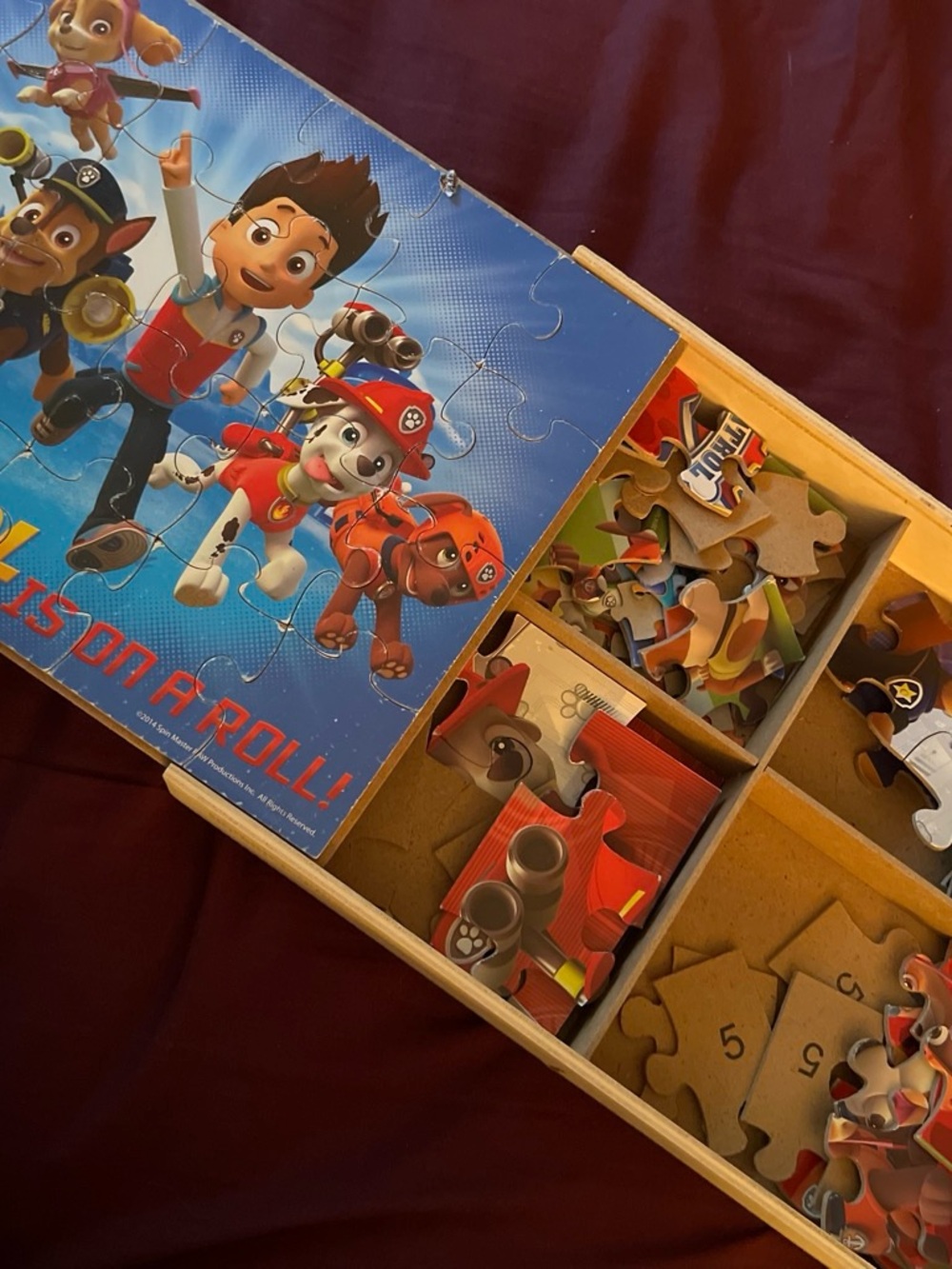 Paw Patrol Puzzle Box Set with Bright Blue Character Cover puzzle